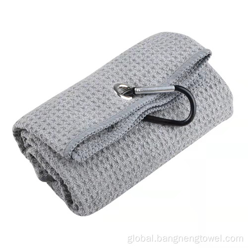 Waffle Golf Towel Custom Golf Sports Accessories Ball Golf Towel Supplier